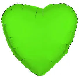 Folieballon Hjerte Neongr&oslash;n