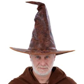 Troldmandshat med Slidt Læderlook