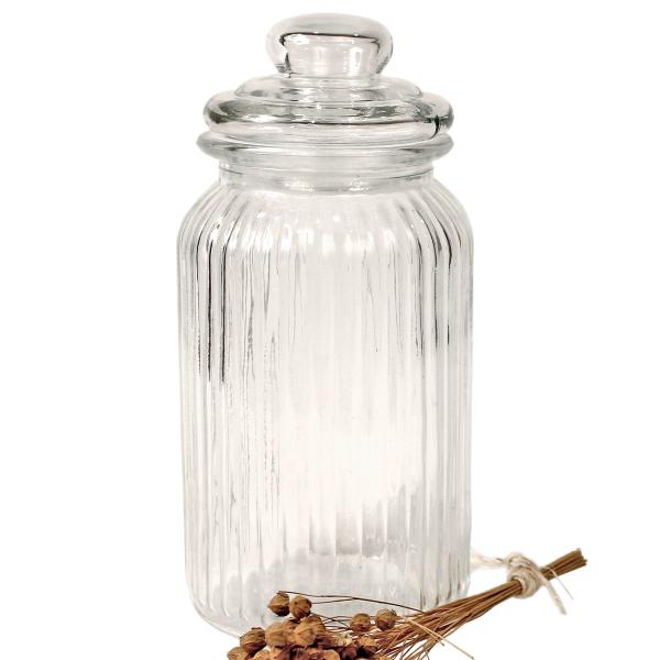 Glaskrukke med Låg 1,3L