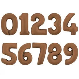 Talballon Chokoladebrun Satin