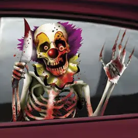 Halloween Vinduesdekoration Killer Klovn