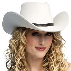 Det Vilde Vesten Cowboyhat Hvid