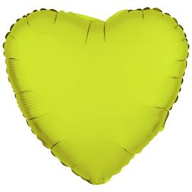 Folieballon Hjerte Neongul