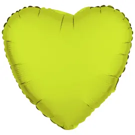 Folieballon Hjerte Neongul