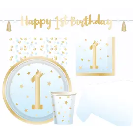 Festpakke 1 &aring;r Lysebl&aring;/Guld 35-pak