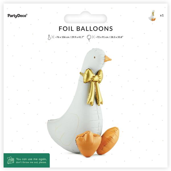 Folieballon Gås Stående 72 x 91 cm