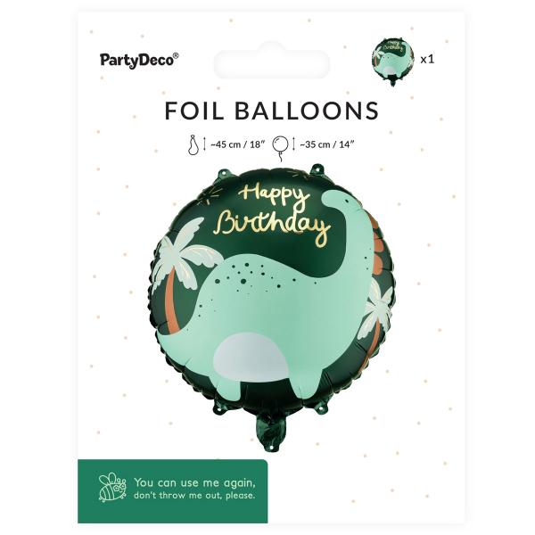 Folieballon Happy Birthday Dinosaur 35 cm