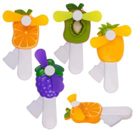 H&aring;nddrevet Vifte med Frugtmotiv 13,5 cm