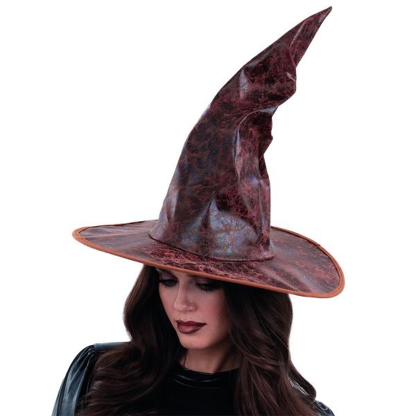 Troldmandshat med Slidt Læderlook