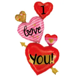 Folieballon Hjerter I Love You
