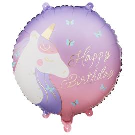 Folieballon Happy Birthday Enhj&oslash;rning 35 cm