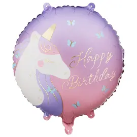 Folieballon Happy Birthday Enhj&oslash;rning 35 cm