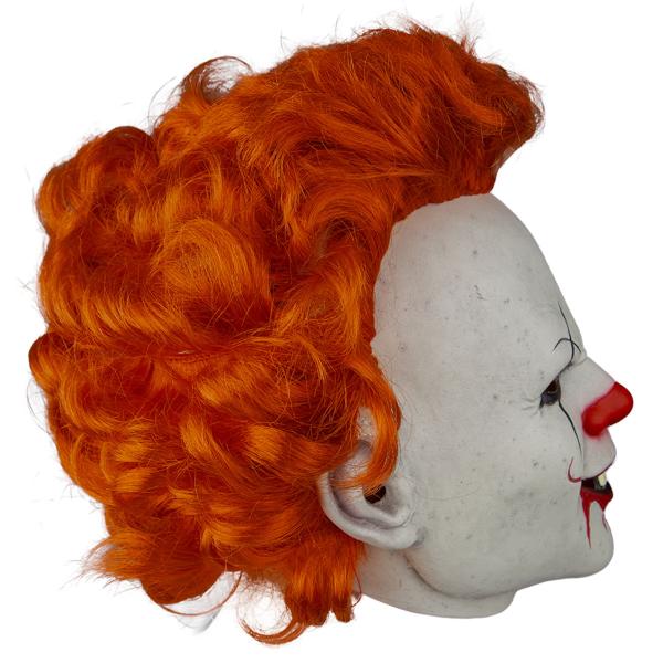 Latexmaske Gyserklovn med Orange Hår