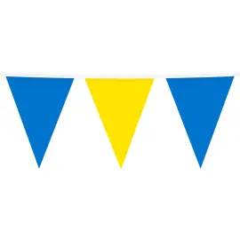 Vimpel Guirlande Gul & Blå