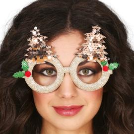 Glitrende Briller med Juletr&aelig;er