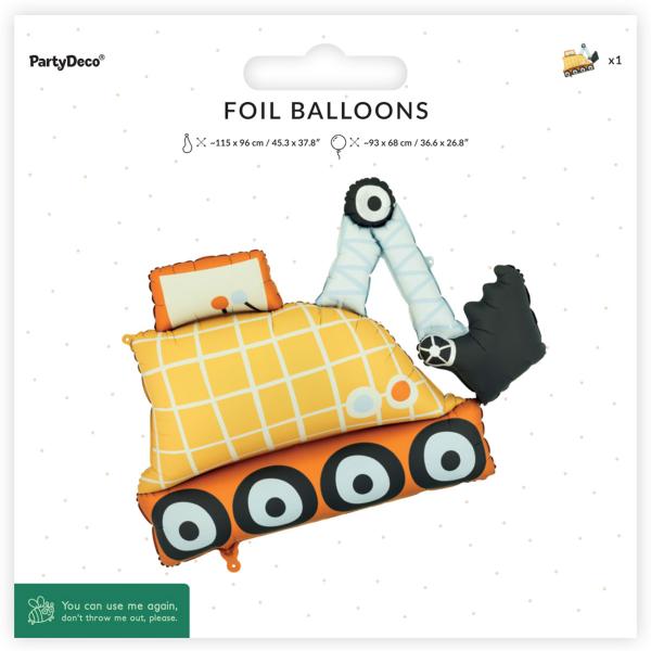 Folieballon Gravemaskine 93 x 68 cm