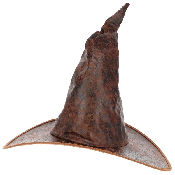 Troldmandshat med Slidt Læderlook