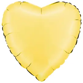 Folieballon Hjerte Satin Banana Yellow