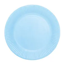 Paptallerkener Lyseblå 18 cm 8-pak