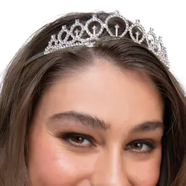 Tiara S&oslash;lv med Diamanter