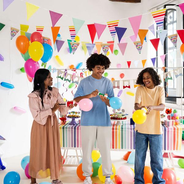 Vimpelguirlande Happy Birthday Stripetastic 6 m