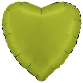 Folieballon Hjerte Satin Matcha Latte