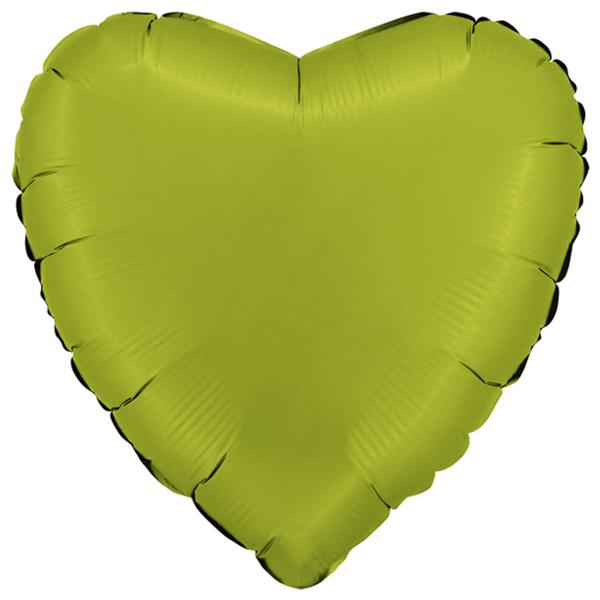 Folieballon Hjerte Satin Matcha Latte