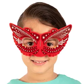 Glow Maske Sommerfugl Børn Rød