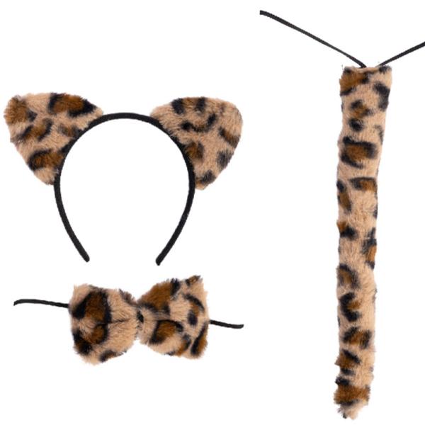 Kostumesæt Leopard Beige/Brun