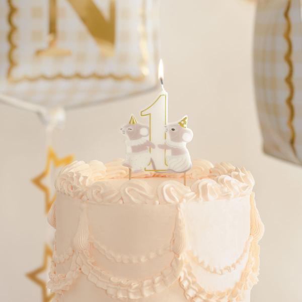 Kagelys 1 år Mus 6,5 x 7,5 cm