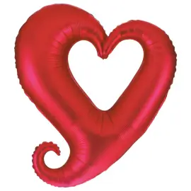 Folieballon Hult Hjerte R&oslash;d