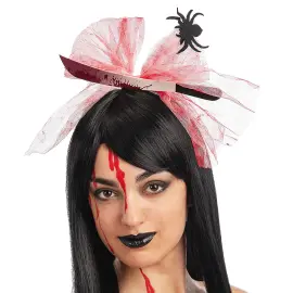 Halloween Hårbøjle Kniv og Sløjfe