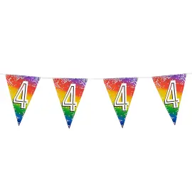 Flagguirlande Regnbue 4 år