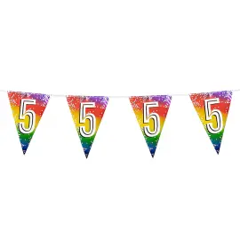 Flagguirlande Regnbue 5 år