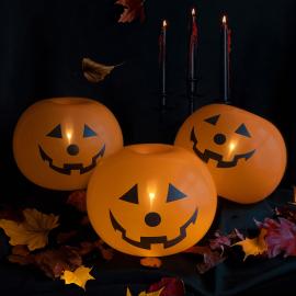 LED Balloner Halloweengræskar 5-pak