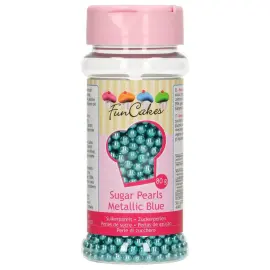 Sukkerperler Metallic Blå