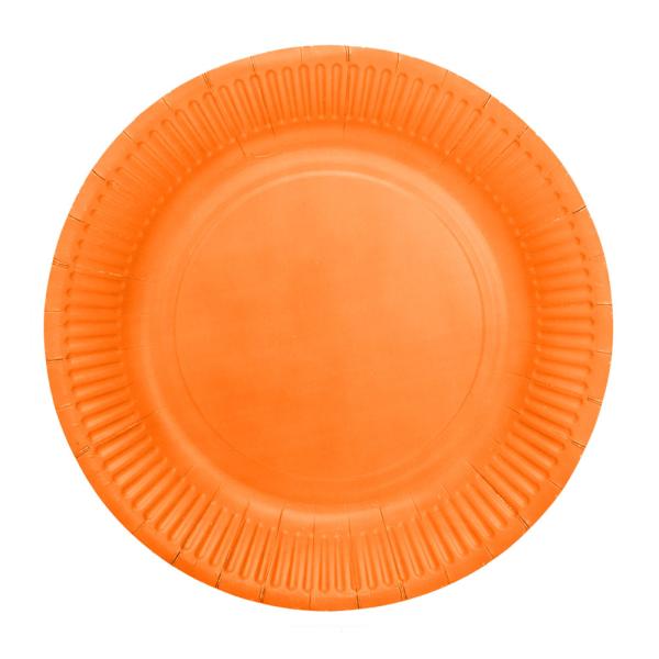 Paptallerkener Orange 18 cm 8-pak