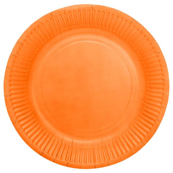 Paptallerkener Orange 23 cm 16-pak