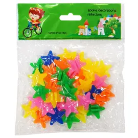 Cykelperler Stjerner Egerpynt 2 cm 36-pak
