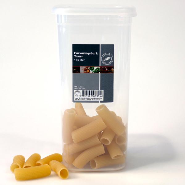 Opbevaringsbøtte med Låg i Plast 1,5 Liter