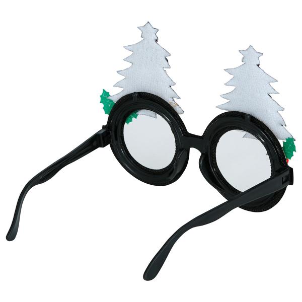Glitrende Briller med Juletræer