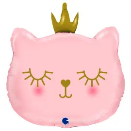 Kat med Prinsessekrone Folieballon