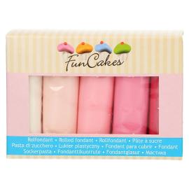 Fondant Pink Farver 5-pak