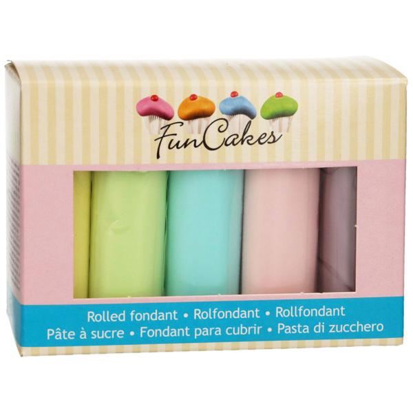 Fondant Pastelfarver 5-pak