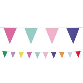 Vimpelguirlande i Stof Flerfarvet 6 m