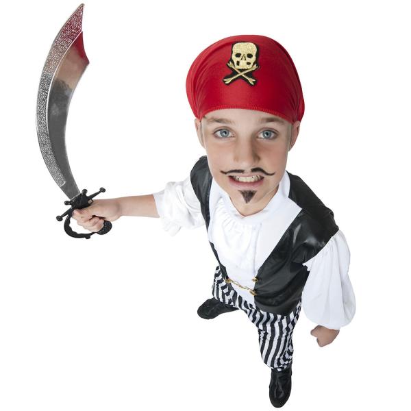 Piratkostume Sort/Hvid Børn
