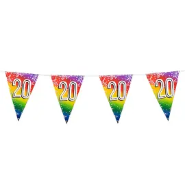 Vimpelguirlande Rainbow 20 år