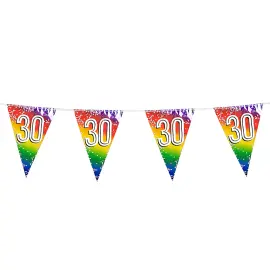 Flagguirlande Regnbue 30 år