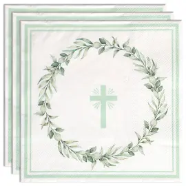 Servietter med Kors og Bladkrans 16-pak