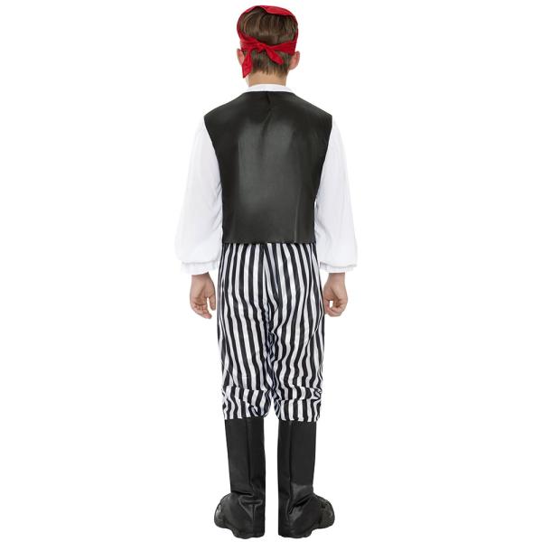 Piratkostume Sort/Hvid Børn